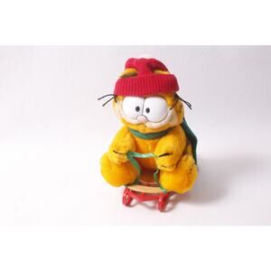 Dakin Garfield on Sled Takes the Mountain Plush Holiday Decor ~ 260317-WH 990